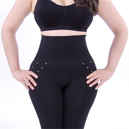 High-waisted Tight Pants Tummy Control Zipper Leggings - Smith&