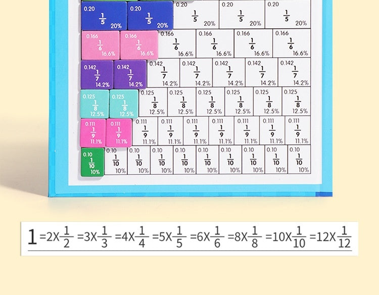 Magnetic Fraction Plate Demonstrator Teaching Toy