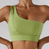 Ribbed One Shoulder Yoga Back Bra Set - Smith&