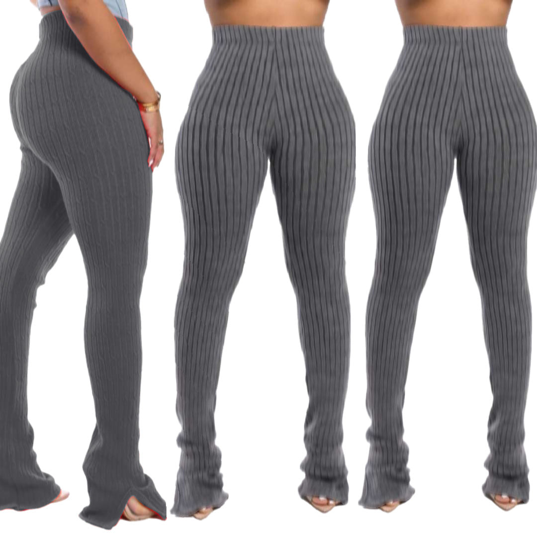 HAOYUAN Sexy Knitted Stacked Leggings - Smith&