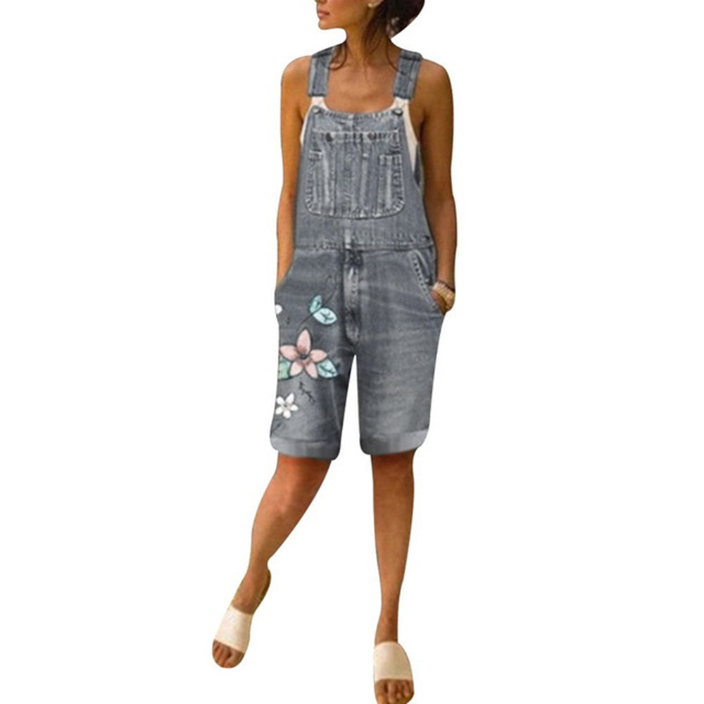 Print Jean Overalls To Slim Overalls And Shorts