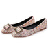 Square Buckle Rhinestone Single Shoes Women Pointed Flat Shoes Women Shoes - Smith&