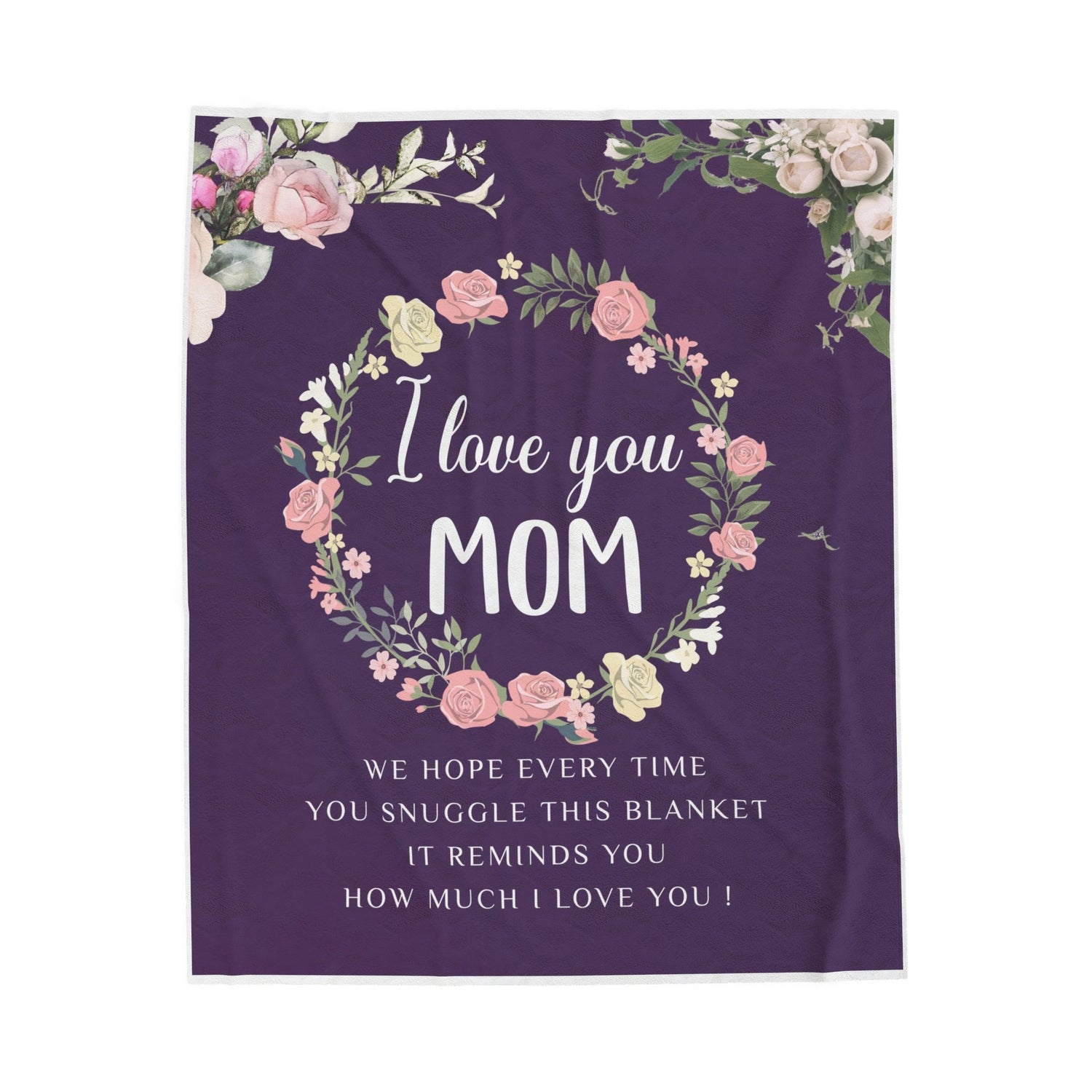 To My Mom | Velveteen Plush Blanket - Smith&