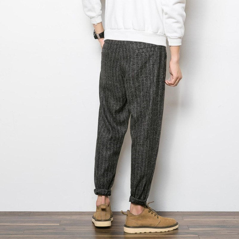 Striped casual pants harem pants