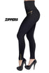 High-waisted Tight Pants Tummy Control Zipper Leggings - Smith&