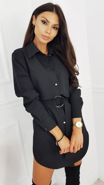 New winter temperament waist shirt skirt