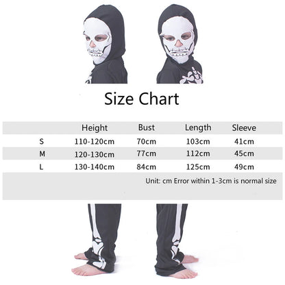 Halloween Children Costumes Cos Masquerade Costumes for Men and Women Skull Skeleton Ghost Clothes Horror Clothes Costumes