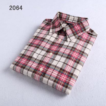 Direct manufacturers sanding Plaid Shirt Flannel Plaid shirts ladies shirt shirt color thick sanding