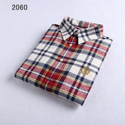 Direct manufacturers sanding Plaid Shirt Flannel Plaid shirts ladies shirt shirt color thick sanding