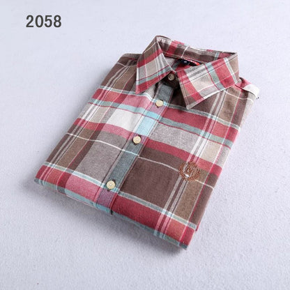 Direct manufacturers sanding Plaid Shirt Flannel Plaid shirts ladies shirt shirt color thick sanding