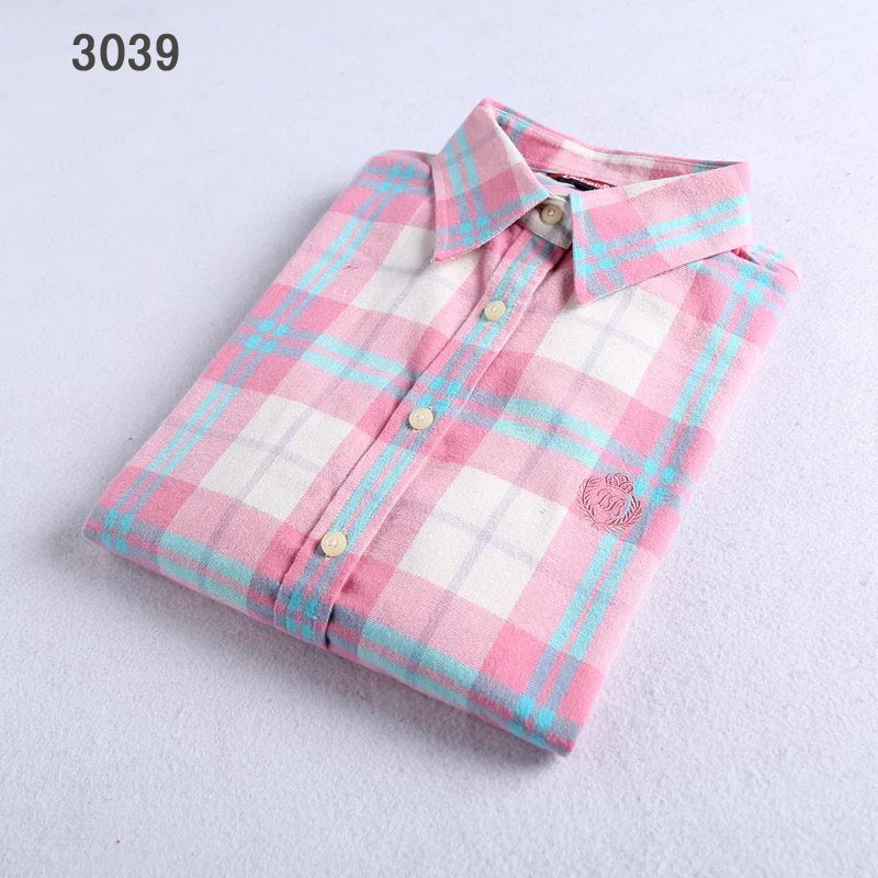 Direct manufacturers sanding Plaid Shirt Flannel Plaid shirts ladies shirt shirt color thick sanding