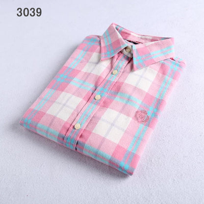 Direct manufacturers sanding Plaid Shirt Flannel Plaid shirts ladies shirt shirt color thick sanding