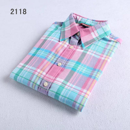 Direct manufacturers sanding Plaid Shirt Flannel Plaid shirts ladies shirt shirt color thick sanding