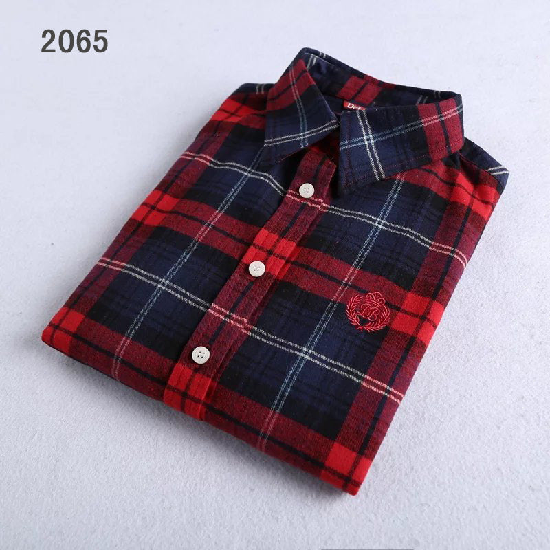 Direct manufacturers sanding Plaid Shirt Flannel Plaid shirts ladies shirt shirt color thick sanding