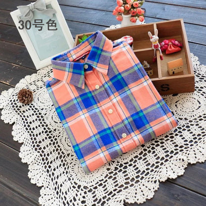 Direct manufacturers sanding Plaid Shirt Flannel Plaid shirts ladies shirt shirt color thick sanding