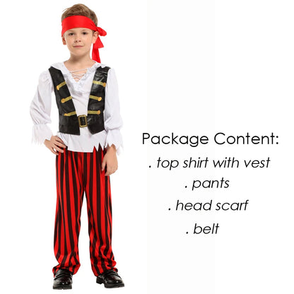 Halloween Costumes for Boy Boys Kids Children Pirate Costume Fantasia Infantil Cosplay Clothing