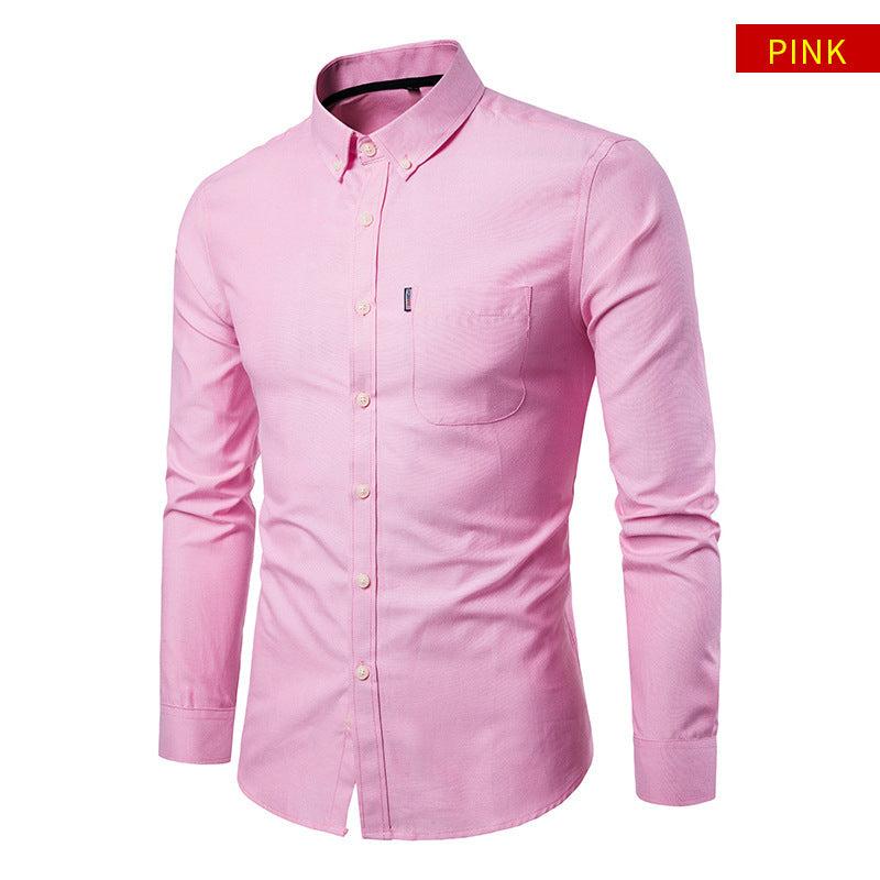 New Autumn And Winter Plus Size Oxford Shirt Men&