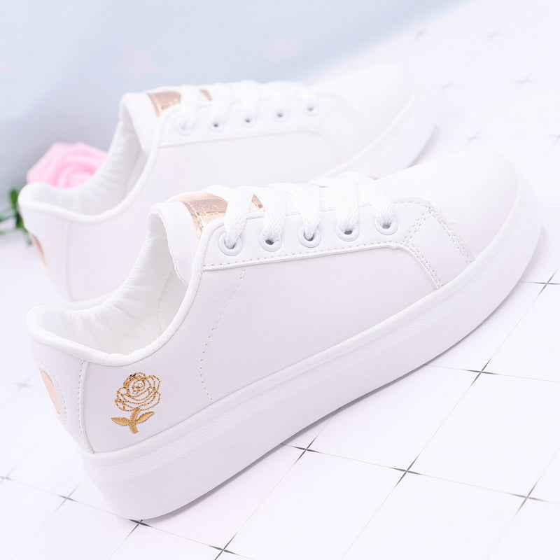 White Women Rose Shoes - Smith&