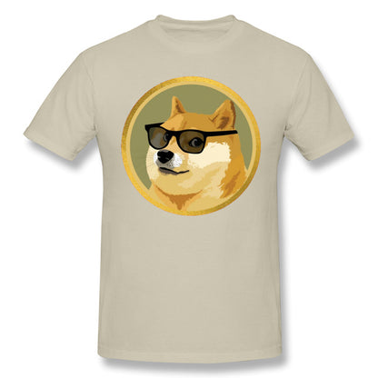 Men Clothing Dogecoin T Shirt Doge Coin Apparel Fashion Shor