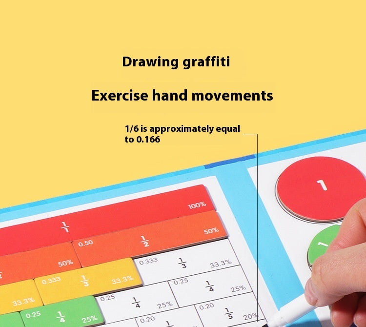 Magnetic Fraction Plate Demonstrator Teaching Toy