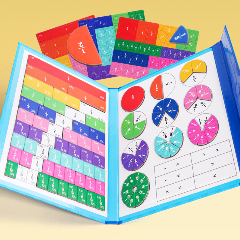 Magnetic Fraction Plate Demonstrator Teaching Toy