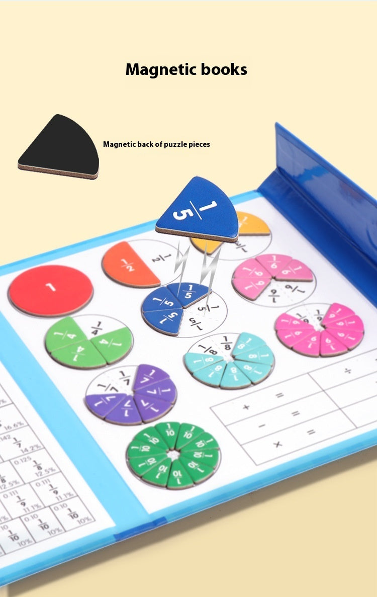 Magnetic Fraction Plate Demonstrator Teaching Toy