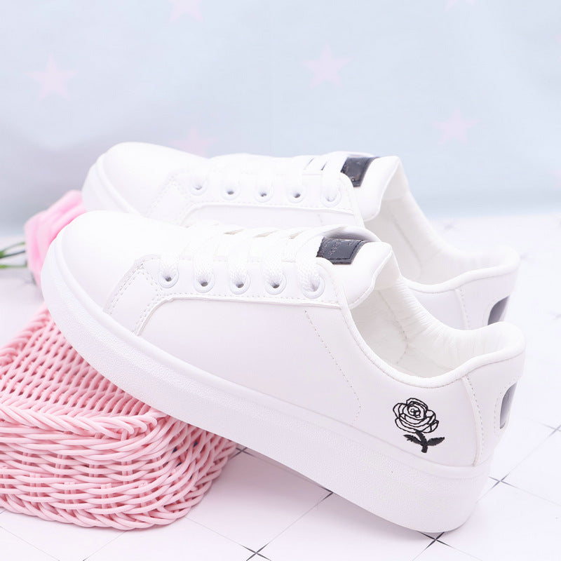 White Women Rose Shoes - Smith&