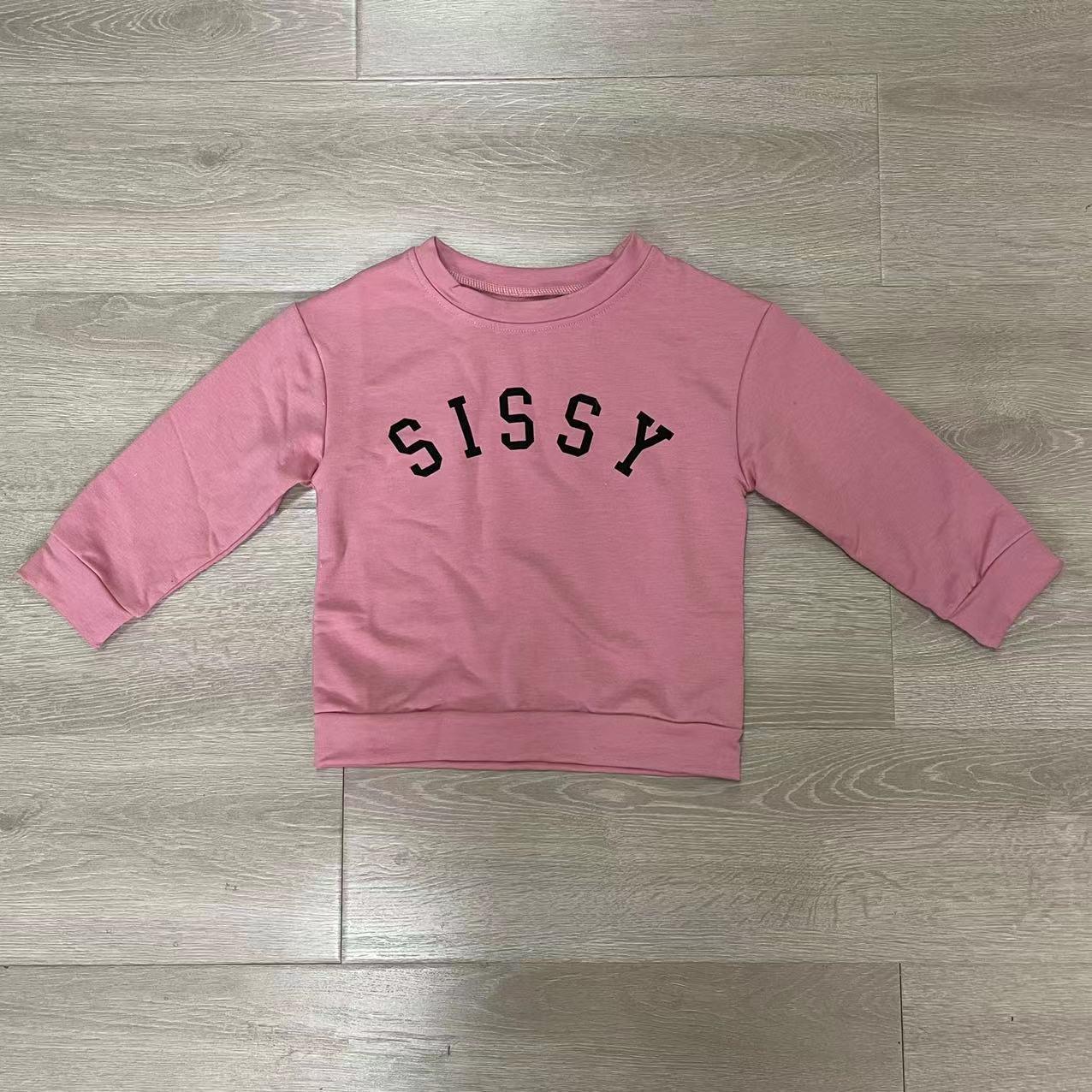 Children Letter Print Pullover Casual Sweatshirt Children