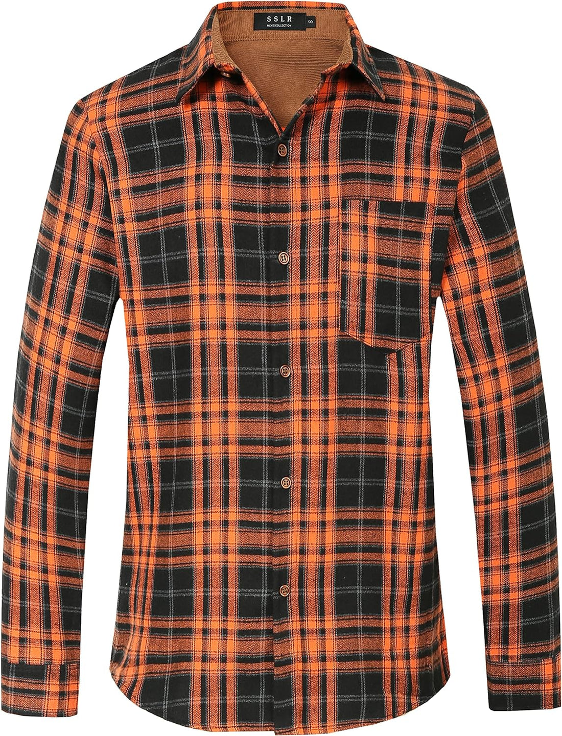 Flannel Shirts for Men, Long Sleeve Button down Shirt Lightweight Plaid Brushed Casual