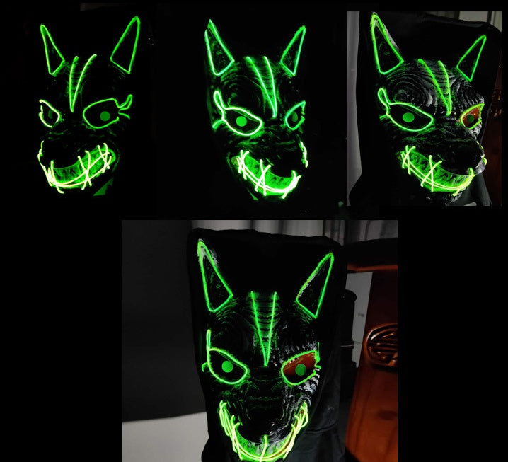 New Halloween LED Streamer Full Face Masks For Men And Women