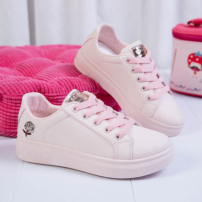 White Women Rose Shoes - Smith&