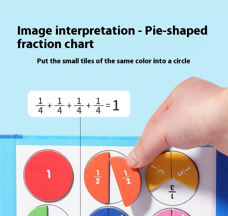 Magnetic Fraction Plate Demonstrator Teaching Toy