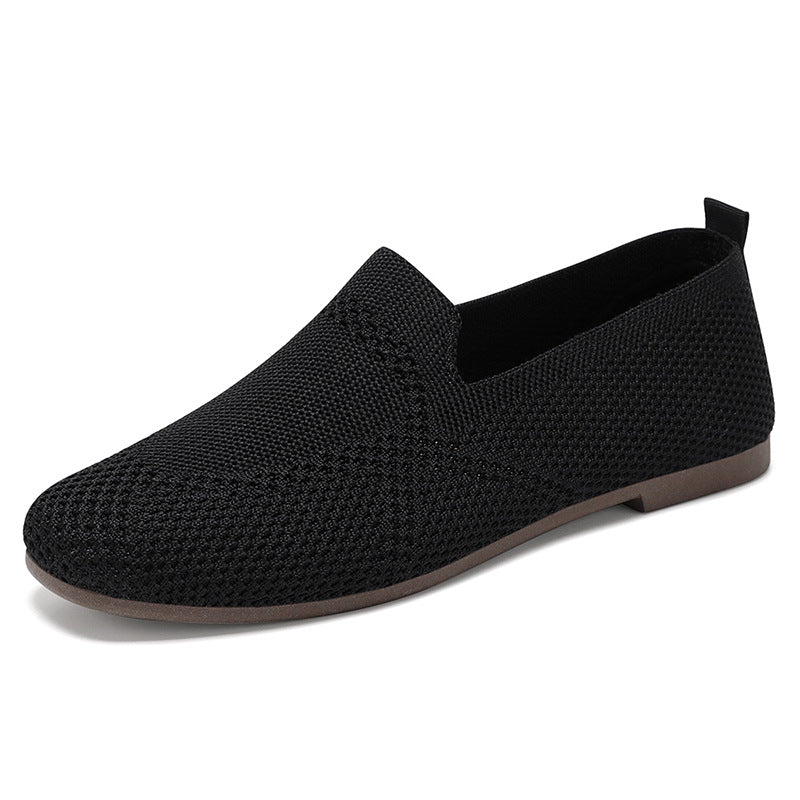 Flyknit Shoes Casual Flat Shoes Women - Smith&