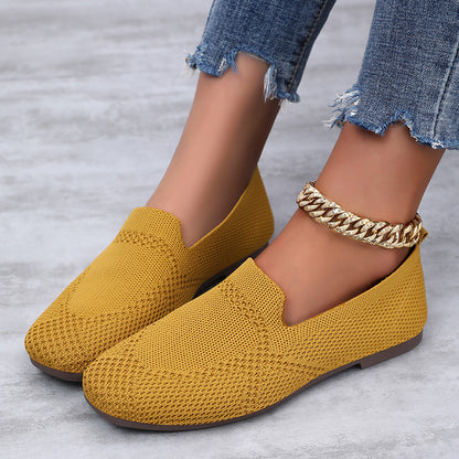 Flyknit Shoes Casual Flat Shoes Women - Smith&