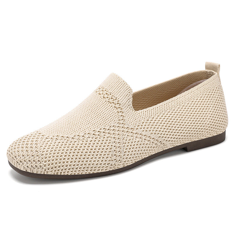 Flyknit Shoes Casual Flat Shoes Women - Smith&