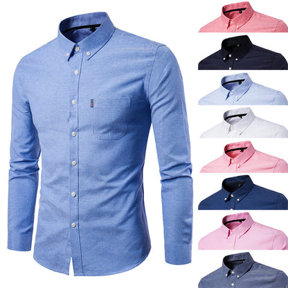 New Autumn And Winter Plus Size Oxford Shirt Men&