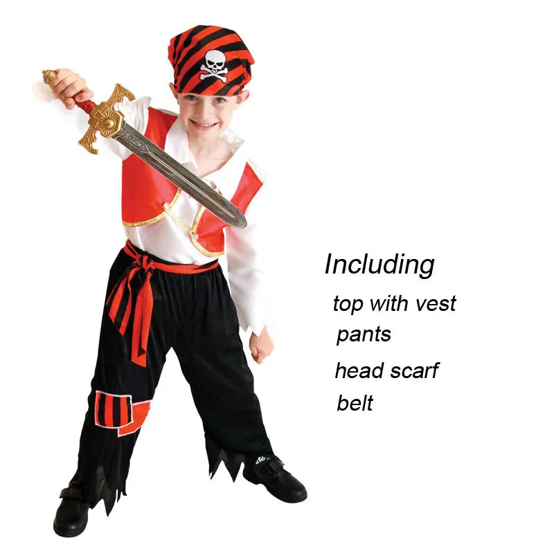 Halloween Costumes for Boy Boys Kids Children Pirate Costume Fantasia Infantil Cosplay Clothing