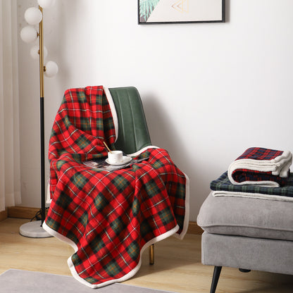 Blanket Lambswool Plaid Plain Cover Blanket Nap Blanket Nap Blanket