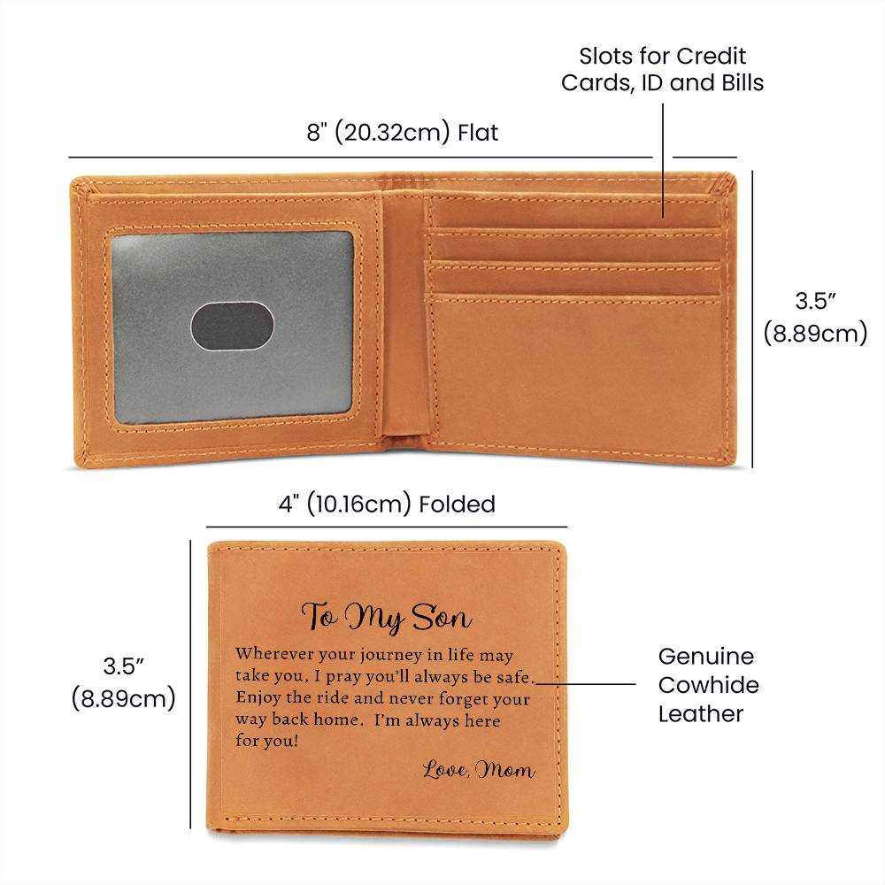 To My Son | Graphic Leather Wallet - Smith&