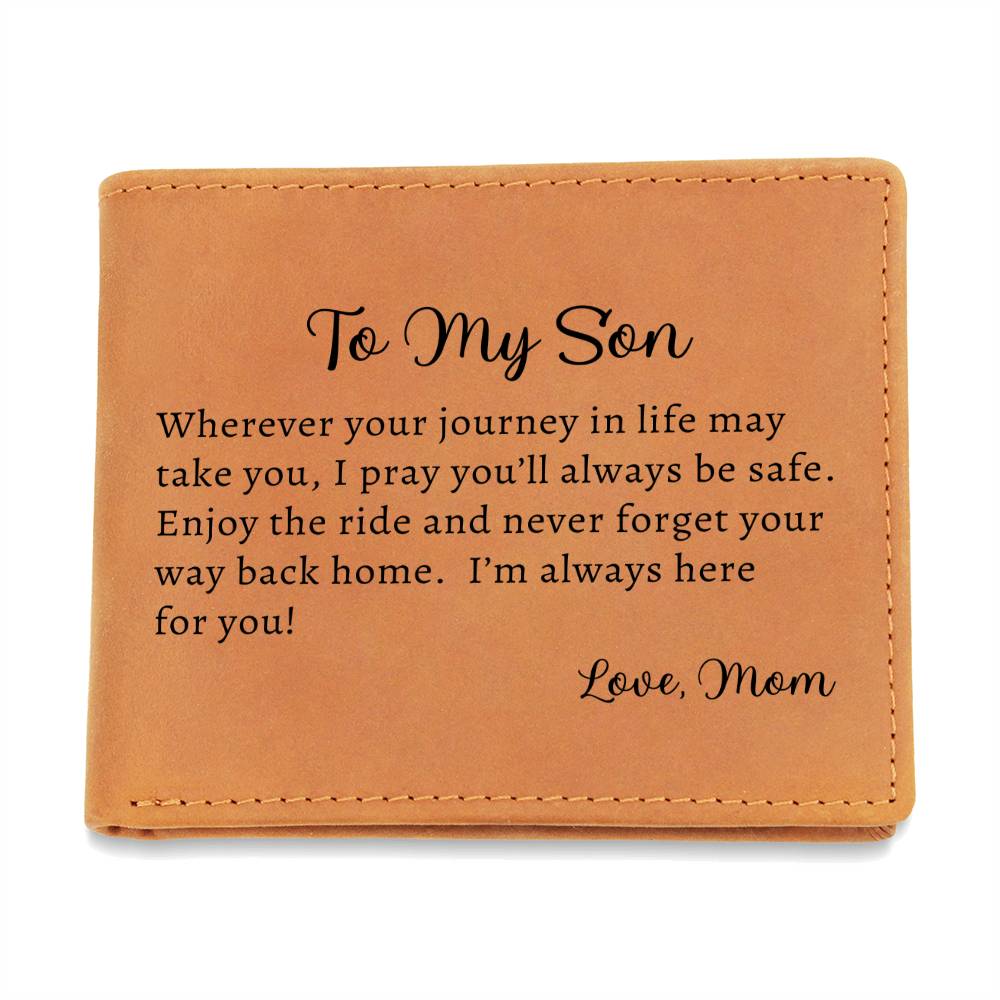 To My Son | Graphic Leather Wallet - Smith&