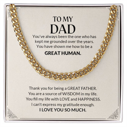 To My Dad | I Love You So Much - Cuban Link Chain - Smith&