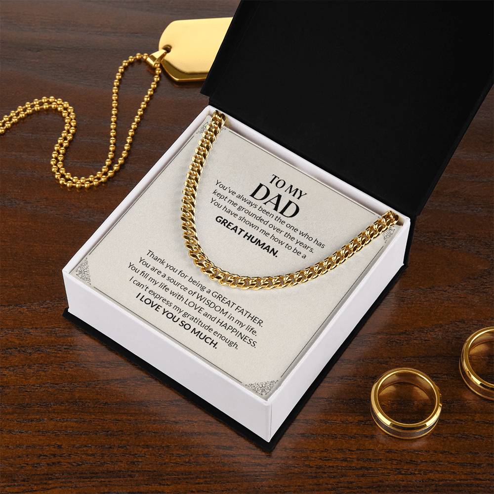 To My Dad | I Love You So Much - Cuban Link Chain - Smith&