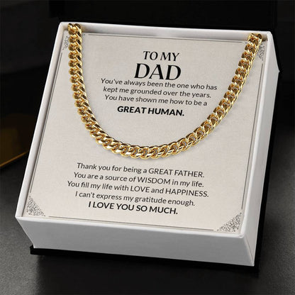 To My Dad | I Love You So Much - Cuban Link Chain - Smith&