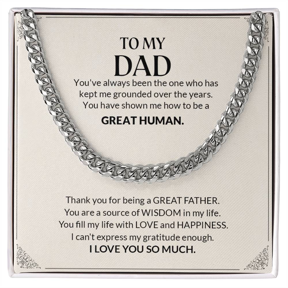 To My Dad | I Love You So Much - Cuban Link Chain - Smith&