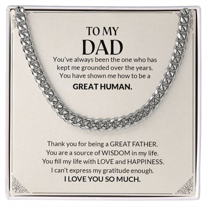 To My Dad | I Love You So Much - Cuban Link Chain - Smith&