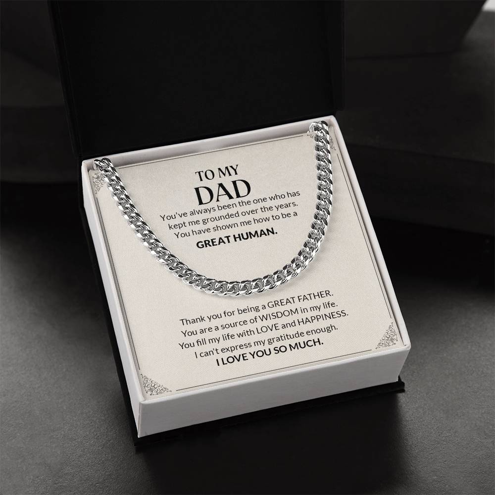 To My Dad | I Love You So Much - Cuban Link Chain - Smith&