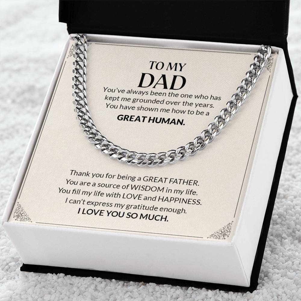 To My Dad | I Love You So Much - Cuban Link Chain - Smith&