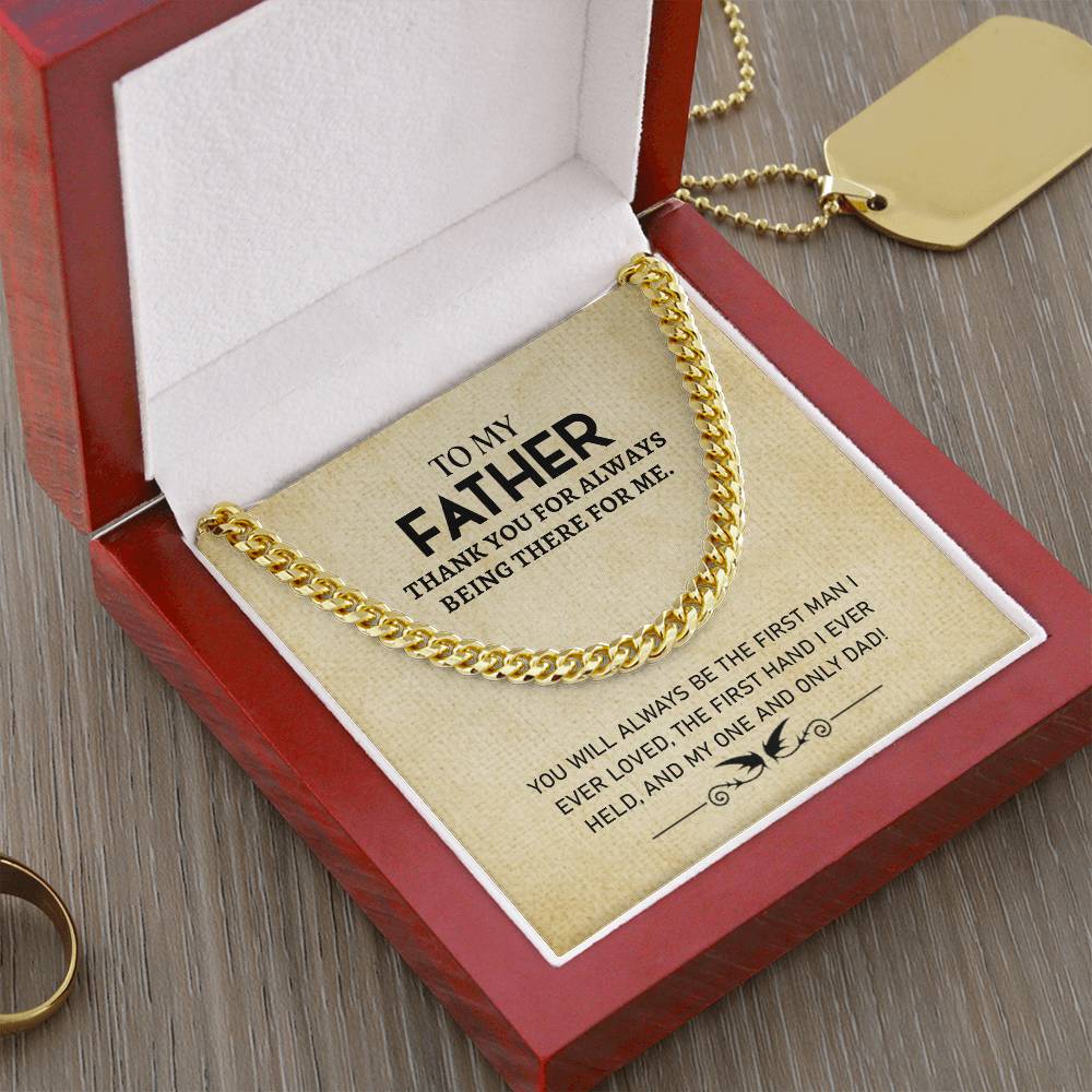 To My Father | Thank You For Always Being There For Me - Cuban Link Chain - Smith&