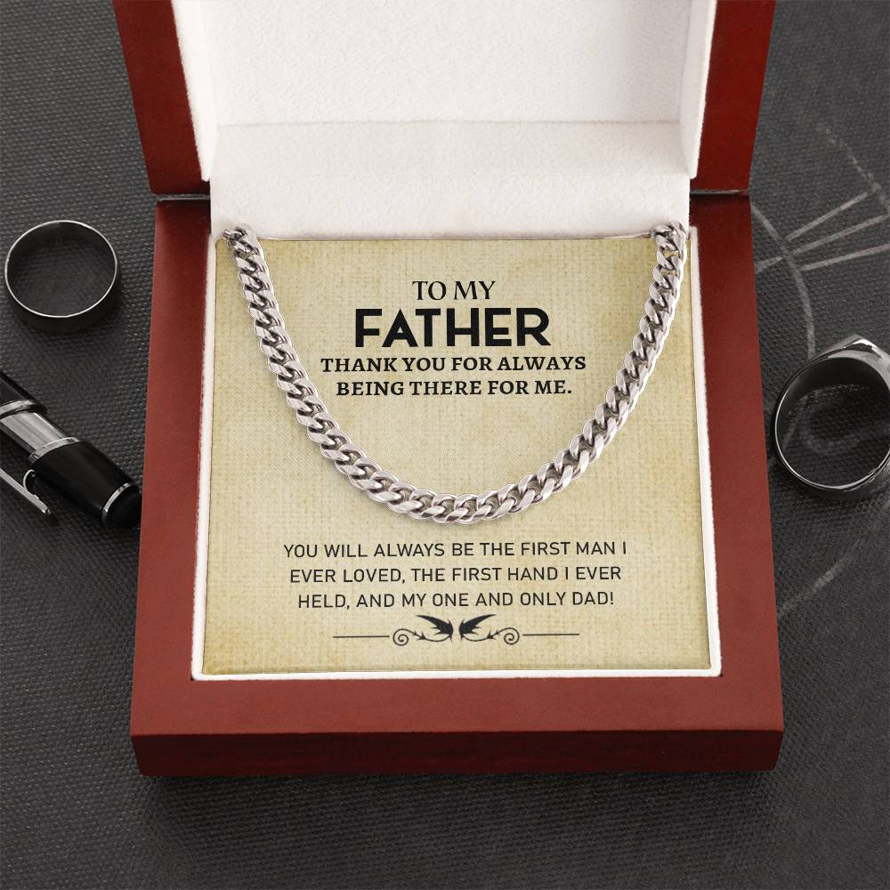 To My Father | Thank You For Always Being There For Me - Cuban Link Chain - Smith&