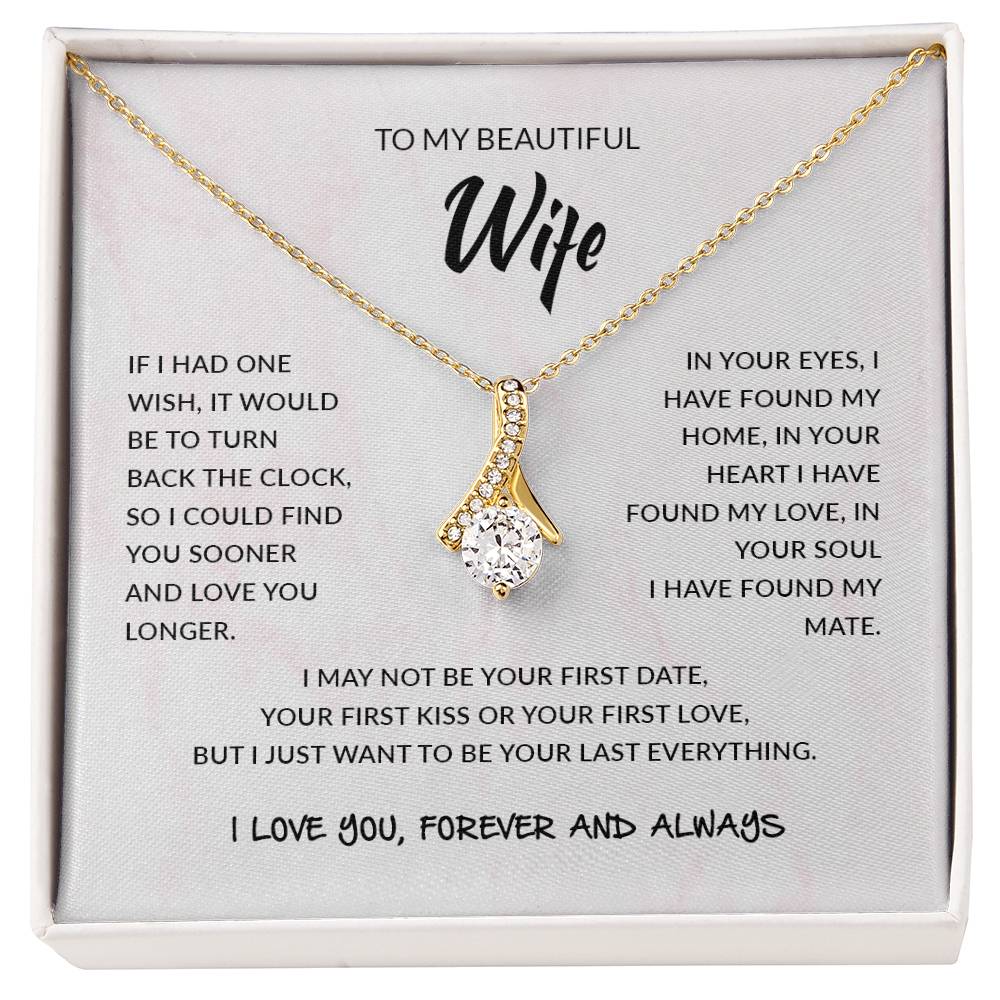 To My Beautiful Wife | I Love You, Forever &amp; Always - Alluring Beauty necklace - Smith&